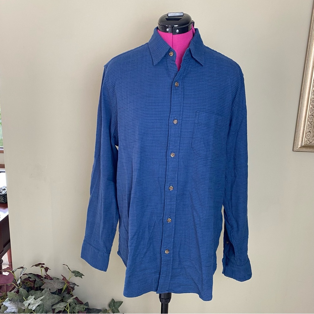 J. Crew Blue Black Horizontal Stripe Shirt M NWT